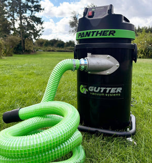 1700w Panther Gutter Vacuum with 5m Green GVS Wire Reinforced Hose and 72mm Cyclonic Inlet