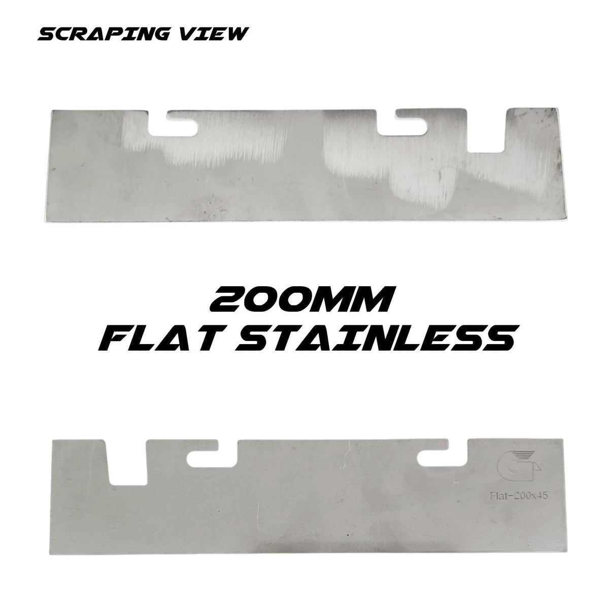 200mm Flat Stainless Scraper Blade