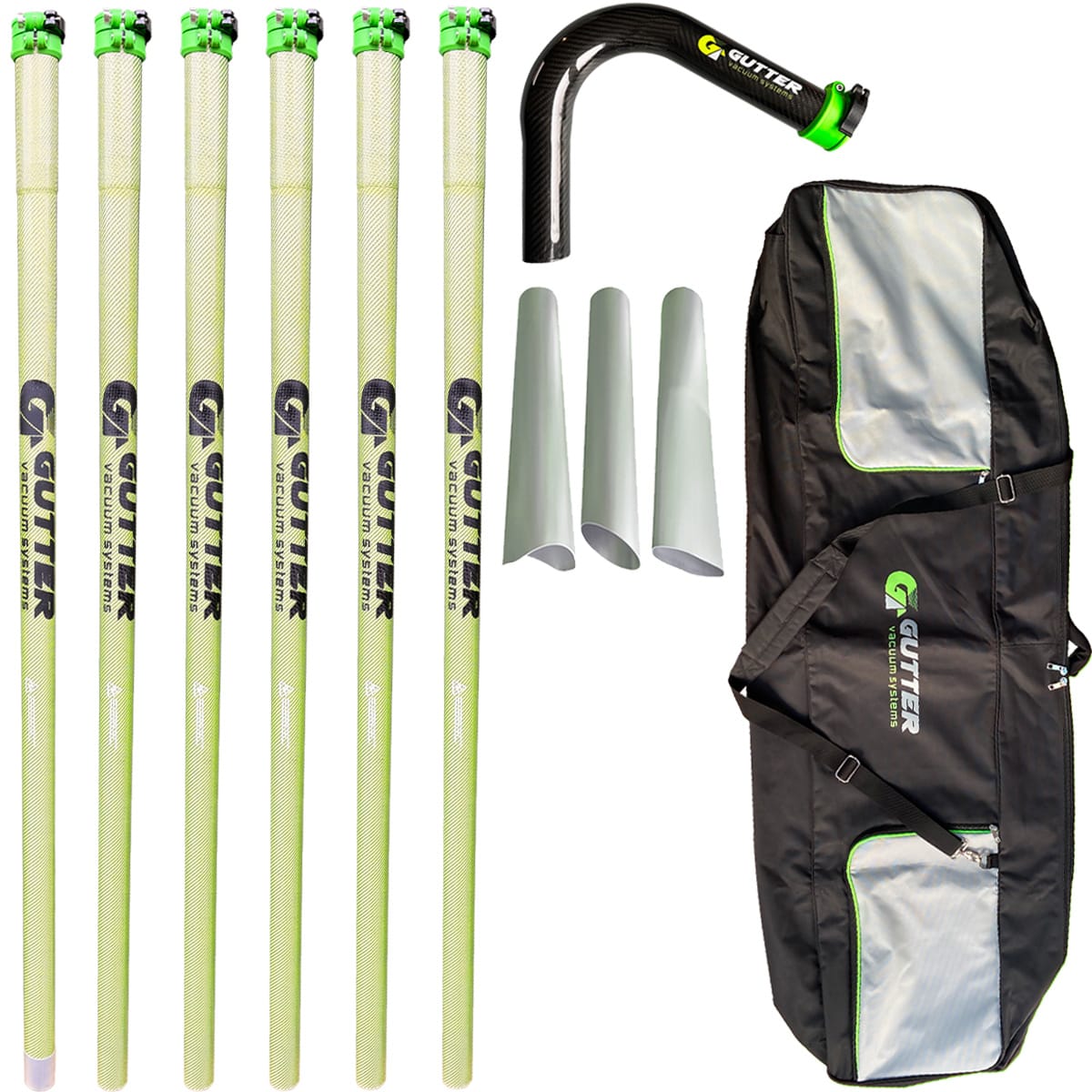 30ft Anti Conductive Clamped Carbon Pole Kit