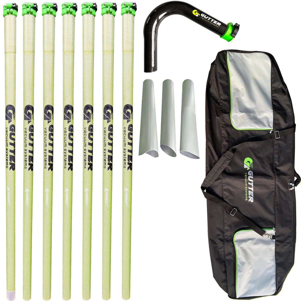 35ft Anti Conductive Clamped Carbon Pole Kit