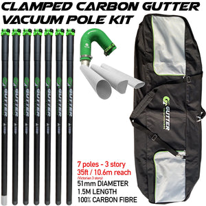 35ft Clamped Carbon Fibre Pole Kit with Silicone Flexi-Neck 