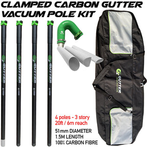 20ft Clamped Carbon Fibre Pole Kit with Silicone Flexi-Neck 