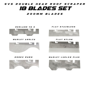 GVS Double Head and 18 Roof Scraping Blade Set - Included 200mm Blades