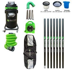 Panther 35ft Push Fit Carbon Fibre Pole Kit Flexi Neck with Extension Reel