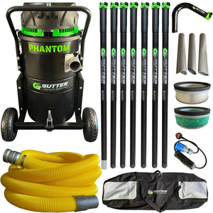 Phantom Gutter Vacuum System with 35ft Clamped Carbon Fibre Poles & Rigid Neck