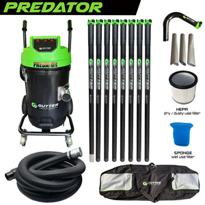 Polypropylene Predator - Clamped Carbon 40ft Pole Package with Carbon Fibre Rigid Neck - 10m Universal Hose