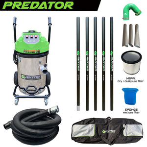 Stainless Steel Predator 25ft Push Fit Carbon Fibre Pole Kit Package with Silicone Flexi Neck